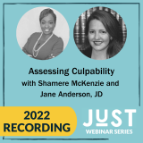 JuST Webinar Series: Assessing Culpability